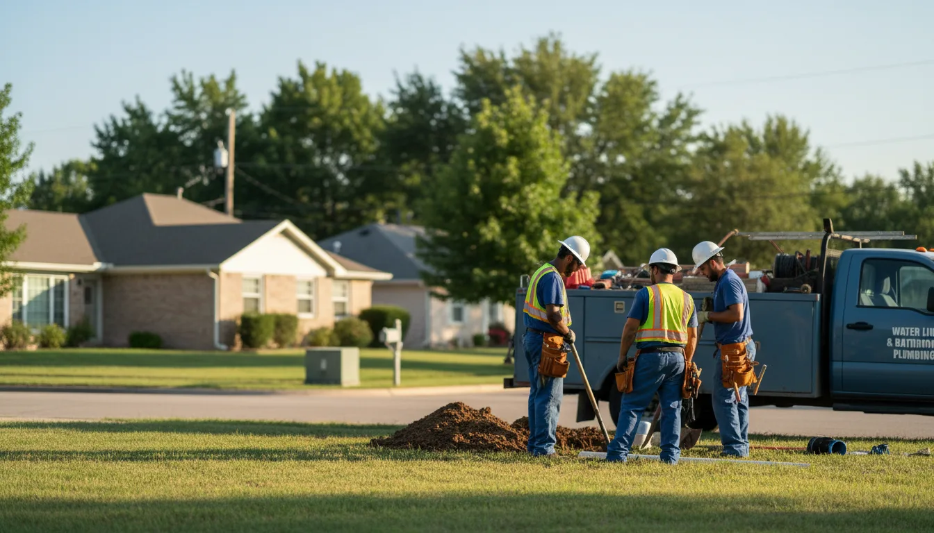 Residential water line and bathroom plumbing service in Colt, AR